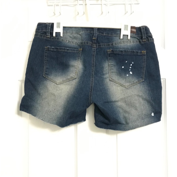 Bluenotes Denim Shorts Size 31/30 Washed Out Low Rise Super Skinny - Picture 2 of 7
